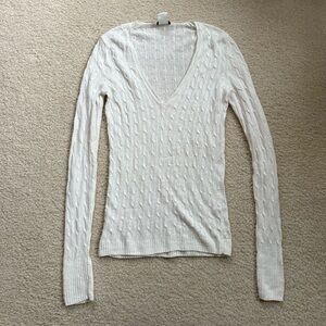 Vintage JCrew cable knit linen sweater